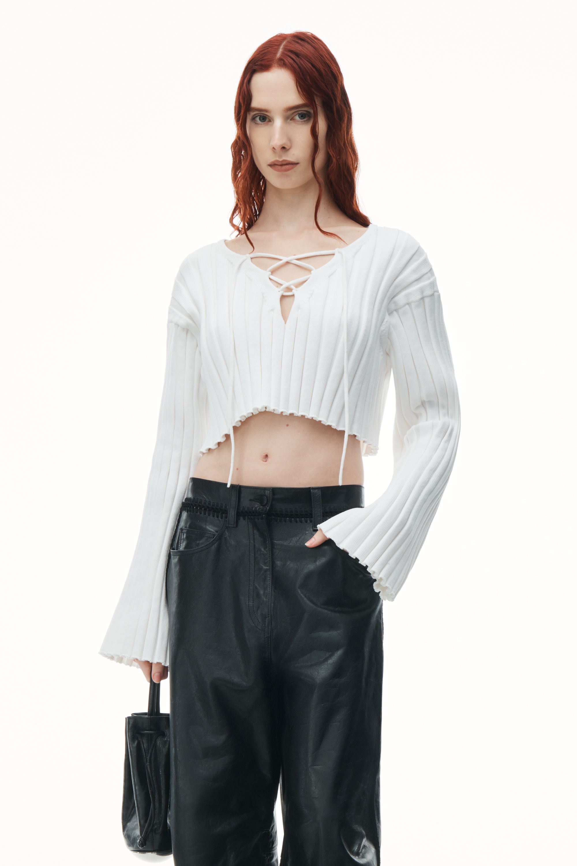 Cropped Pullover With Dropped Shoulder - 2