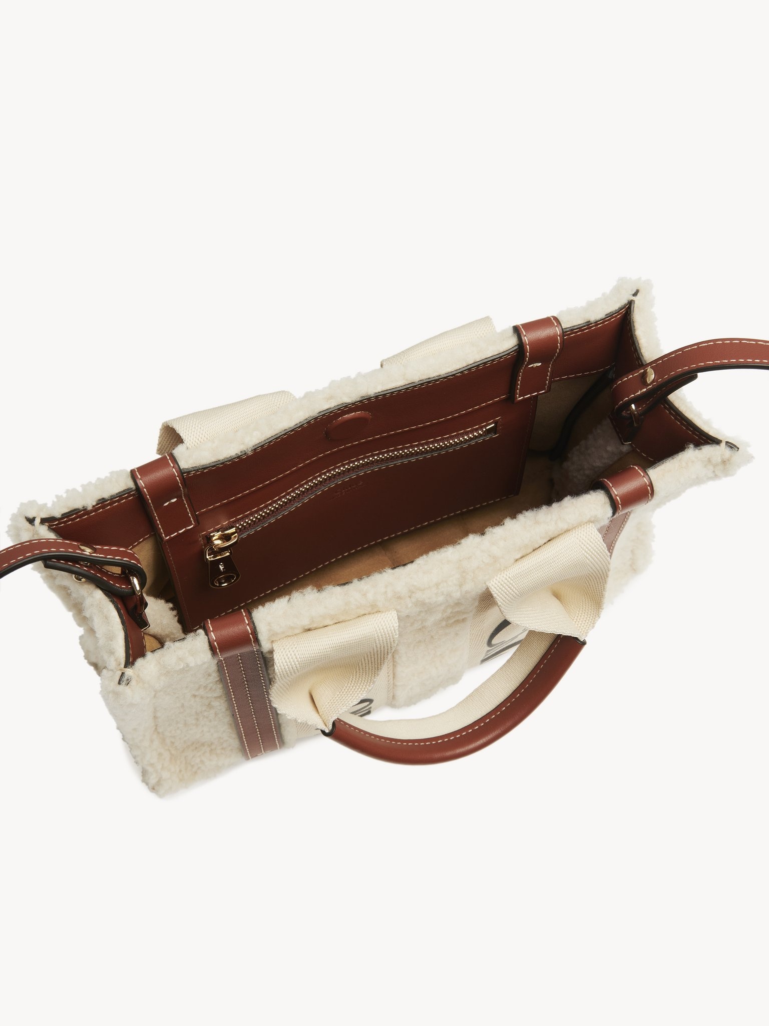 SMALL WOODY TOTE BAG WITH STRAP - 5