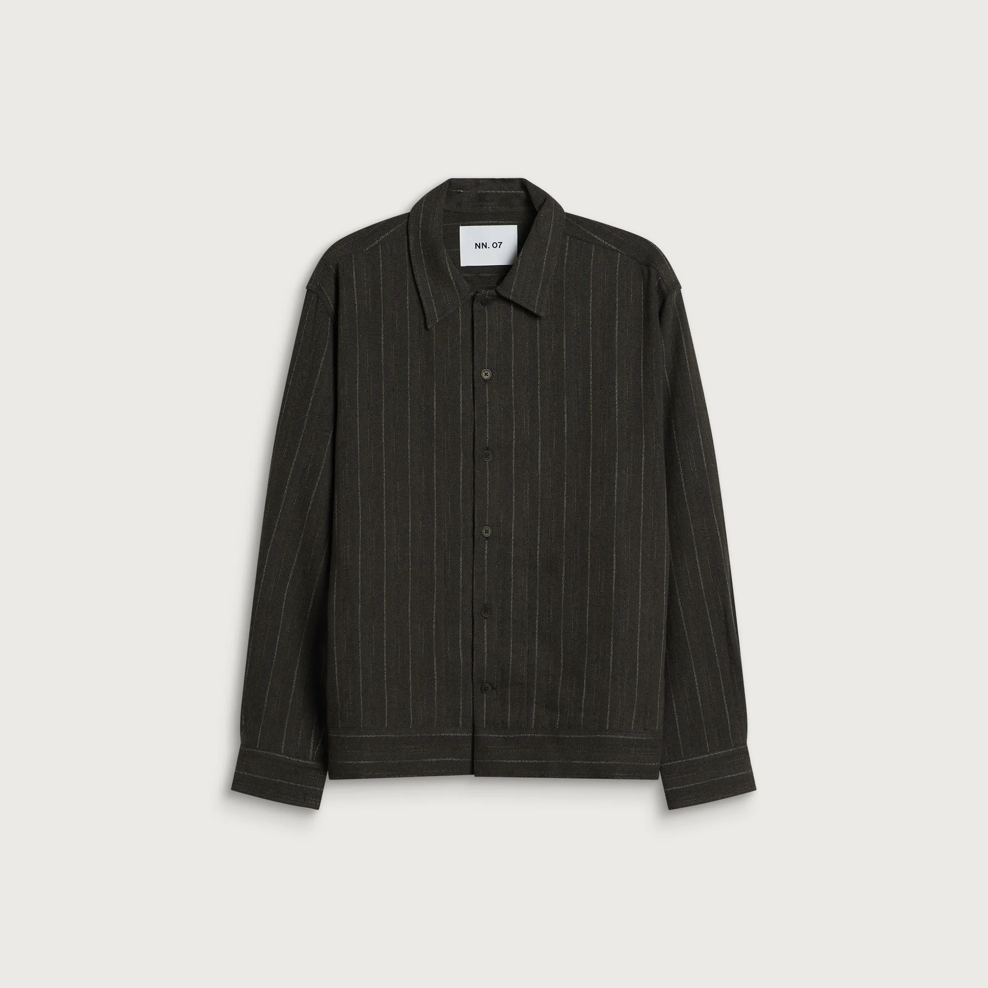 NN07 Reed Yarn Dyed Stripe Overshirt - 1