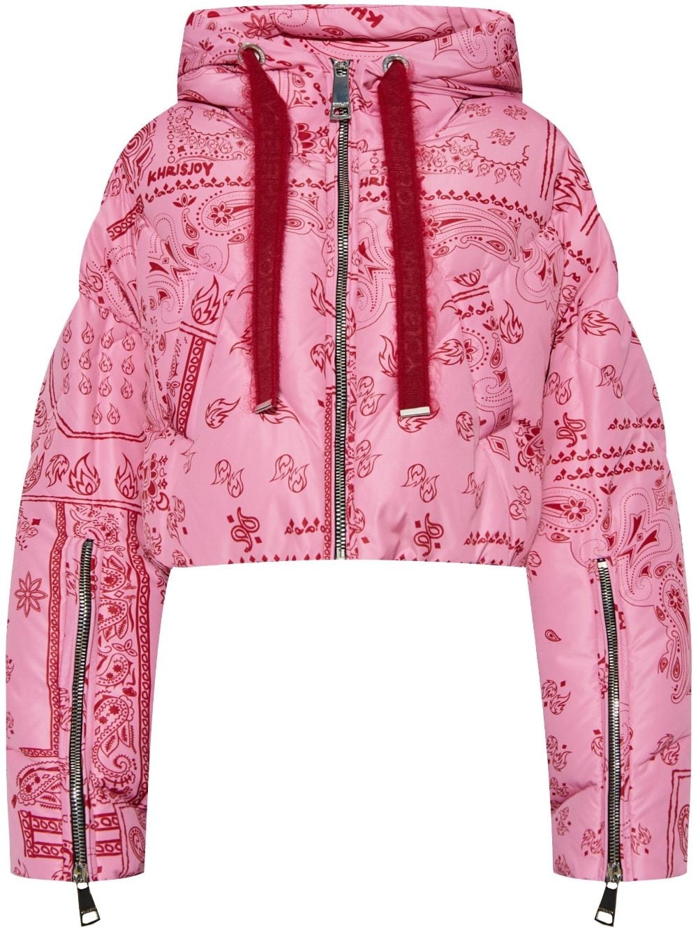 paisley print down jacket - 1