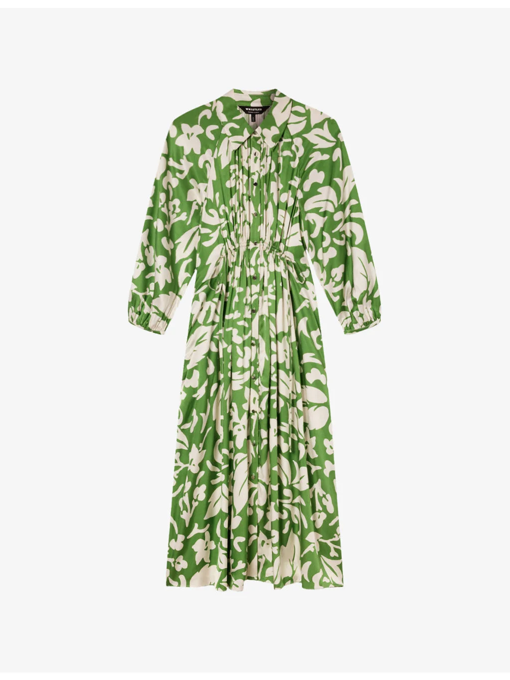 Floral Long-Sleeved Woven Shirt Dress - 1