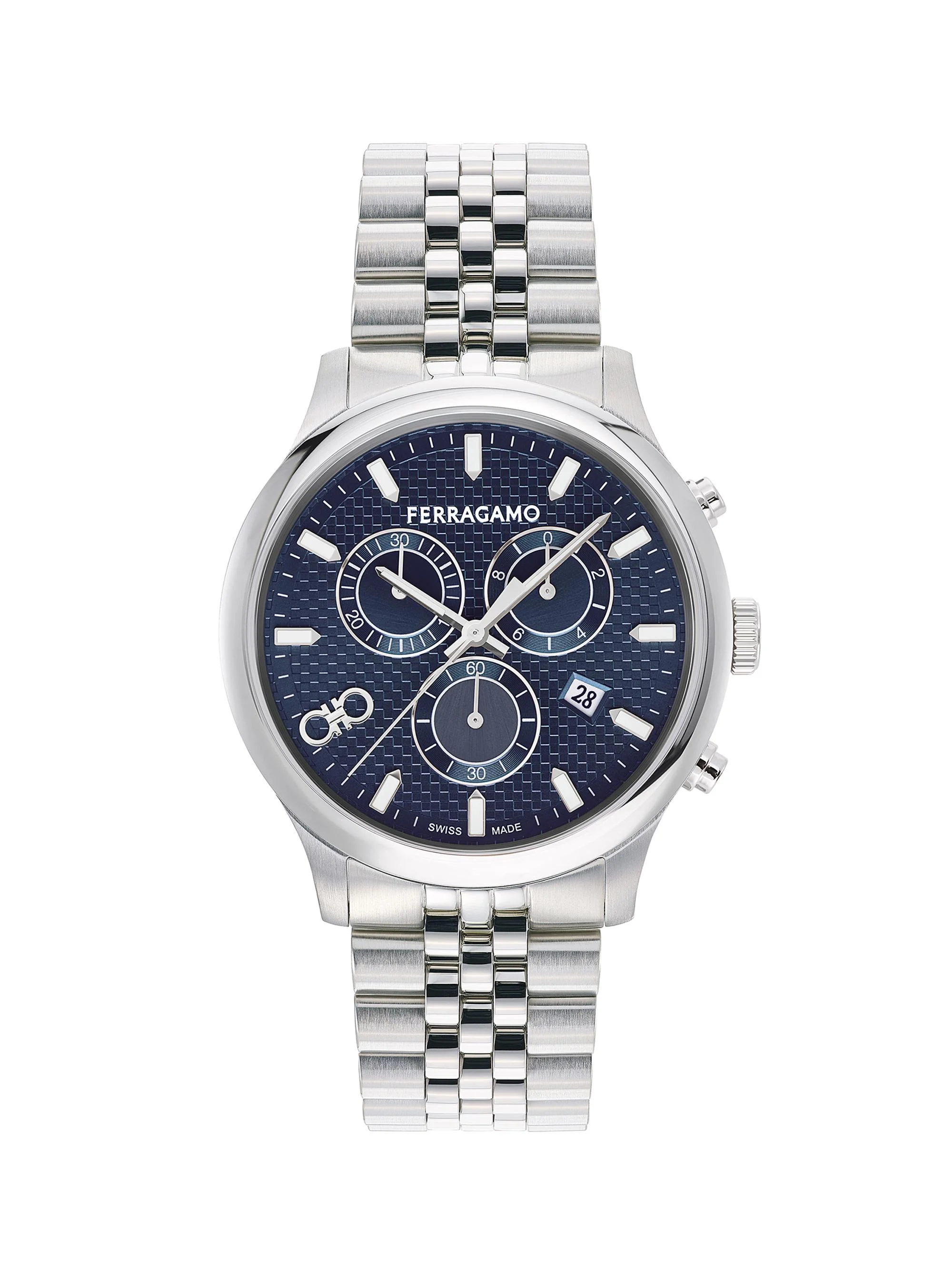 Men's Duo Chrono Stainless Steel Bracelet Watch/42MM - Silver Blue - 1