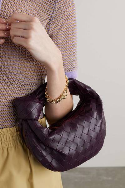 Bottega Veneta Jodie mini knotted intrecciato leather tote outlook