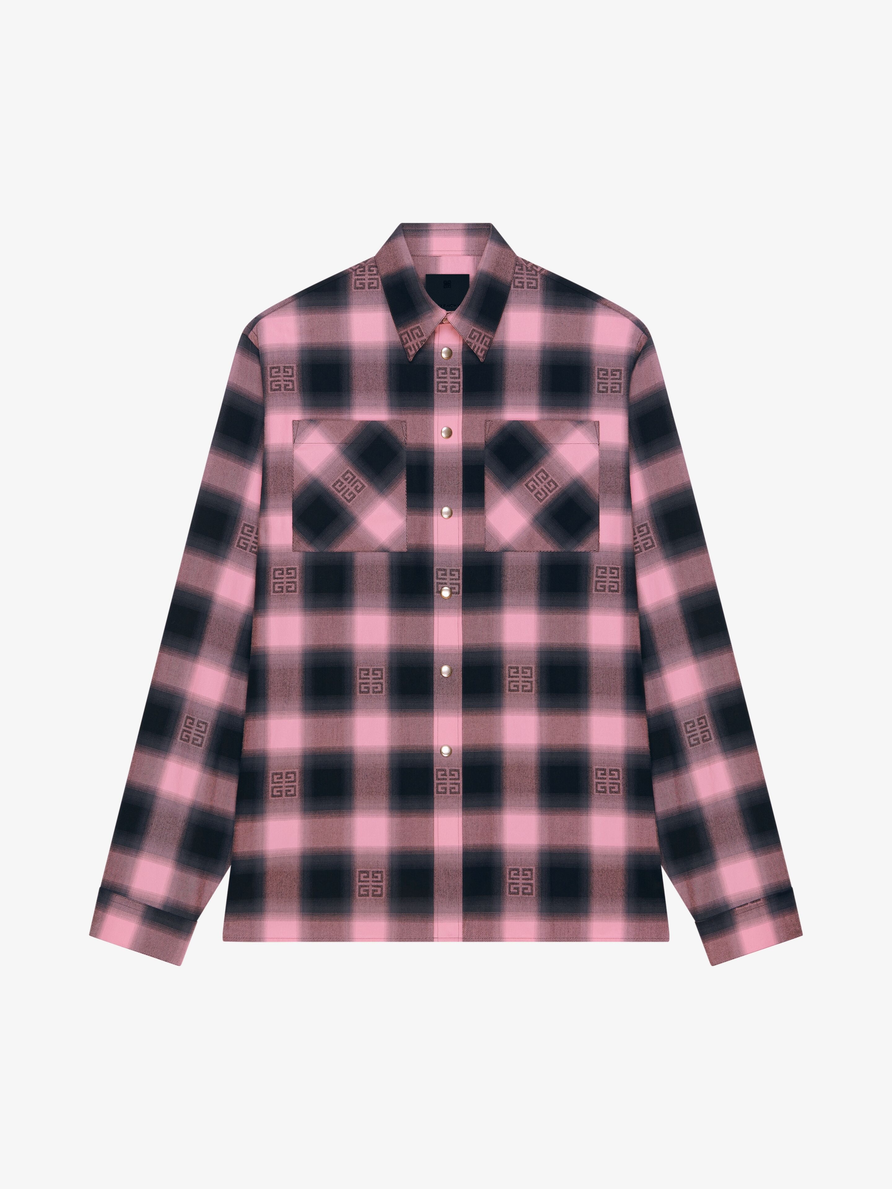 OVERSIZED SHIRT IN 4G CHECKED FLANNEL - 1