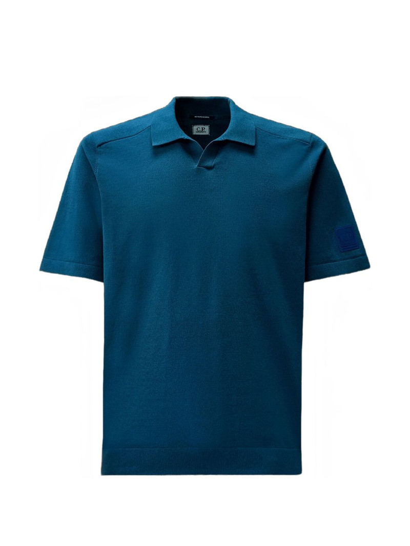 Metropolis Series logo-patch polo sweater 1