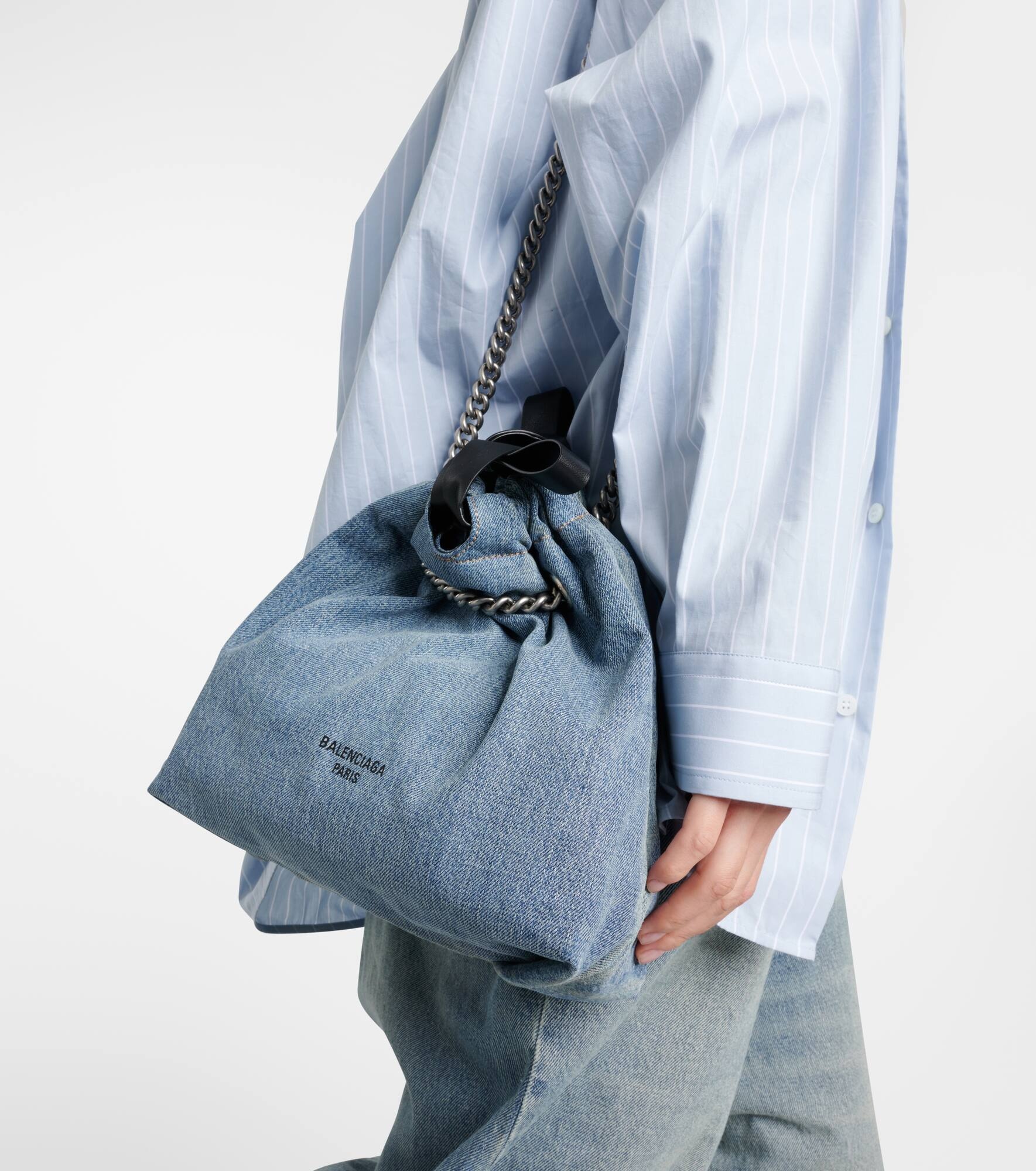 Crush Small denim tote bag - 6