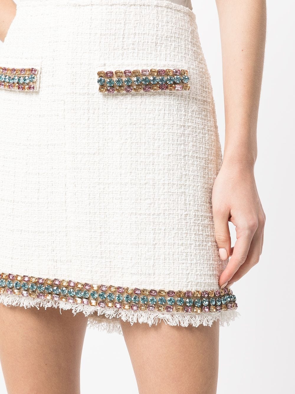 embellished tweed skirt - 5