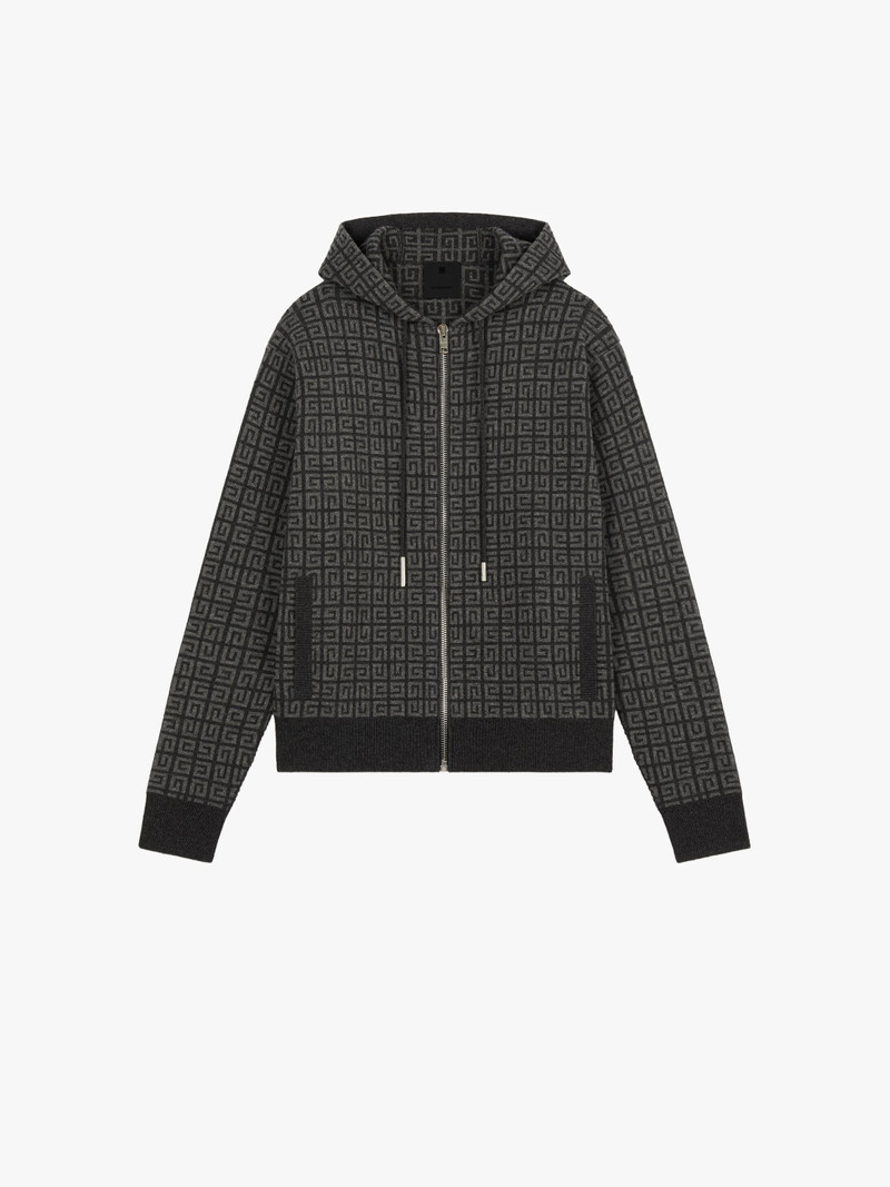 4G ZIPPED HOODIE IN CASHMERE 1