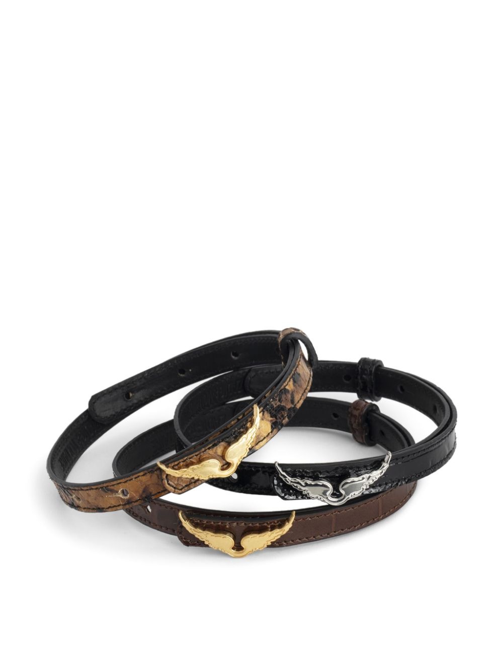 Rock croco leather bracelet - 3