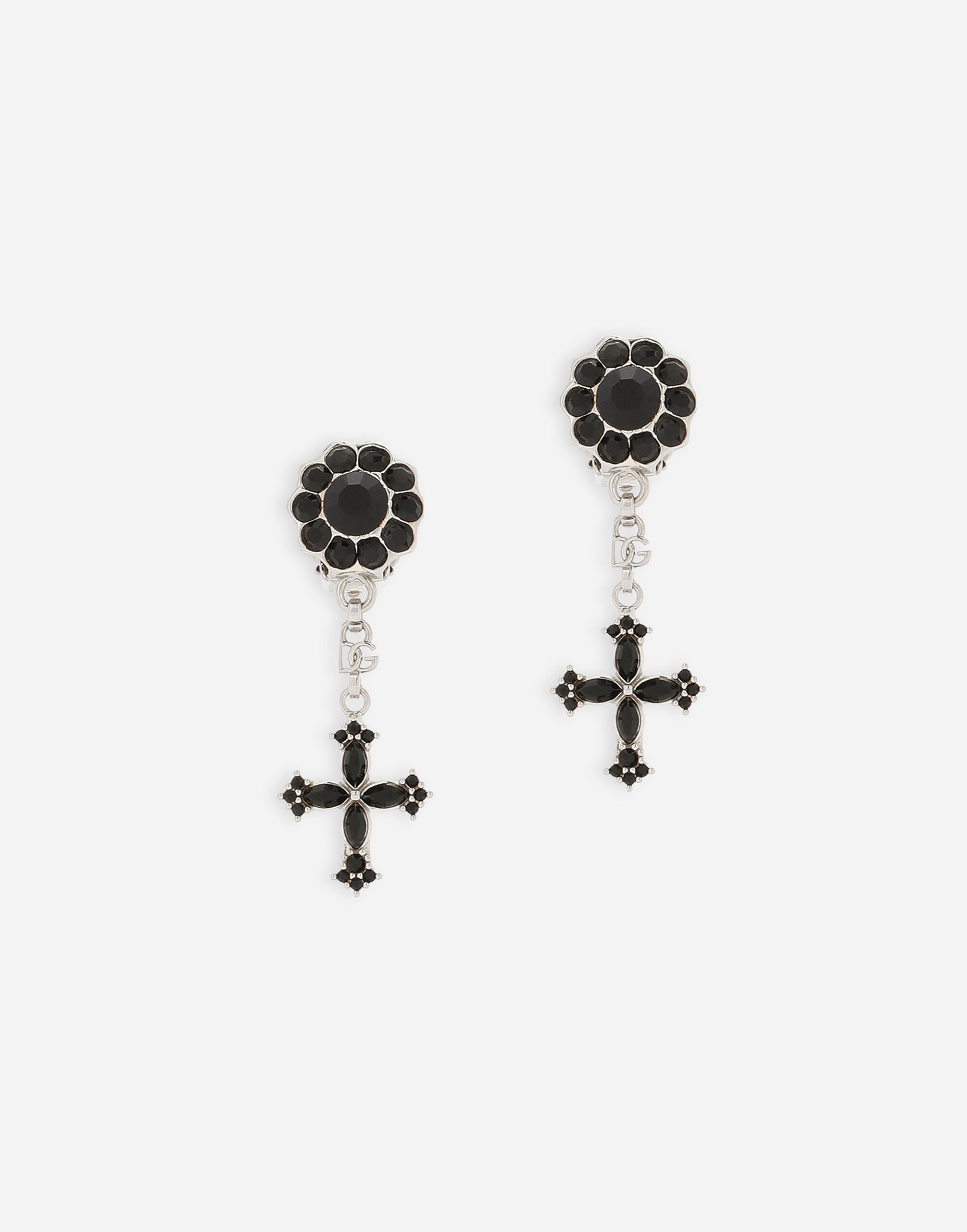Drop earrings with crosses - 1