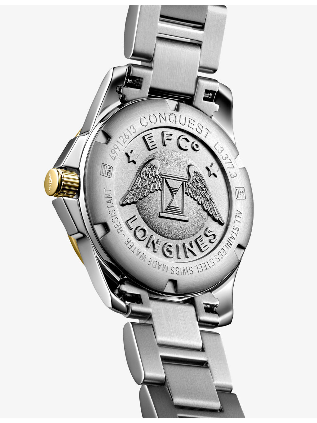 L3.377.3.87.7 Conquest Stainless-Steel and Yellow-Gold PVD Quartz Watch - 5