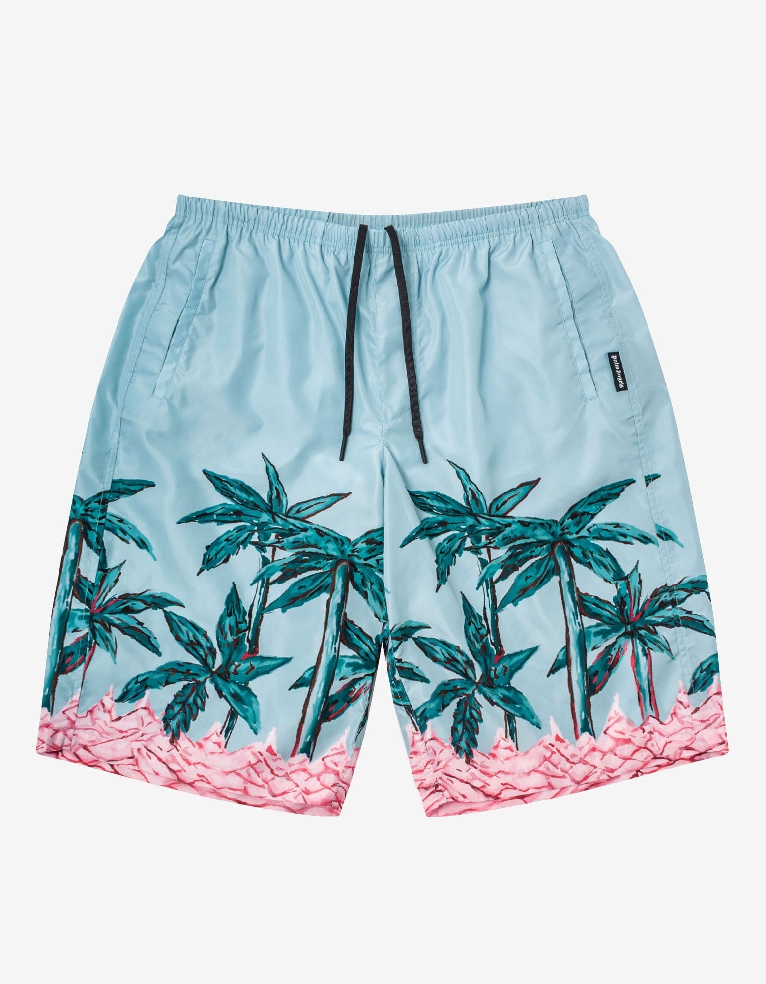 Blue Palms Row Long Swim Shorts - 1