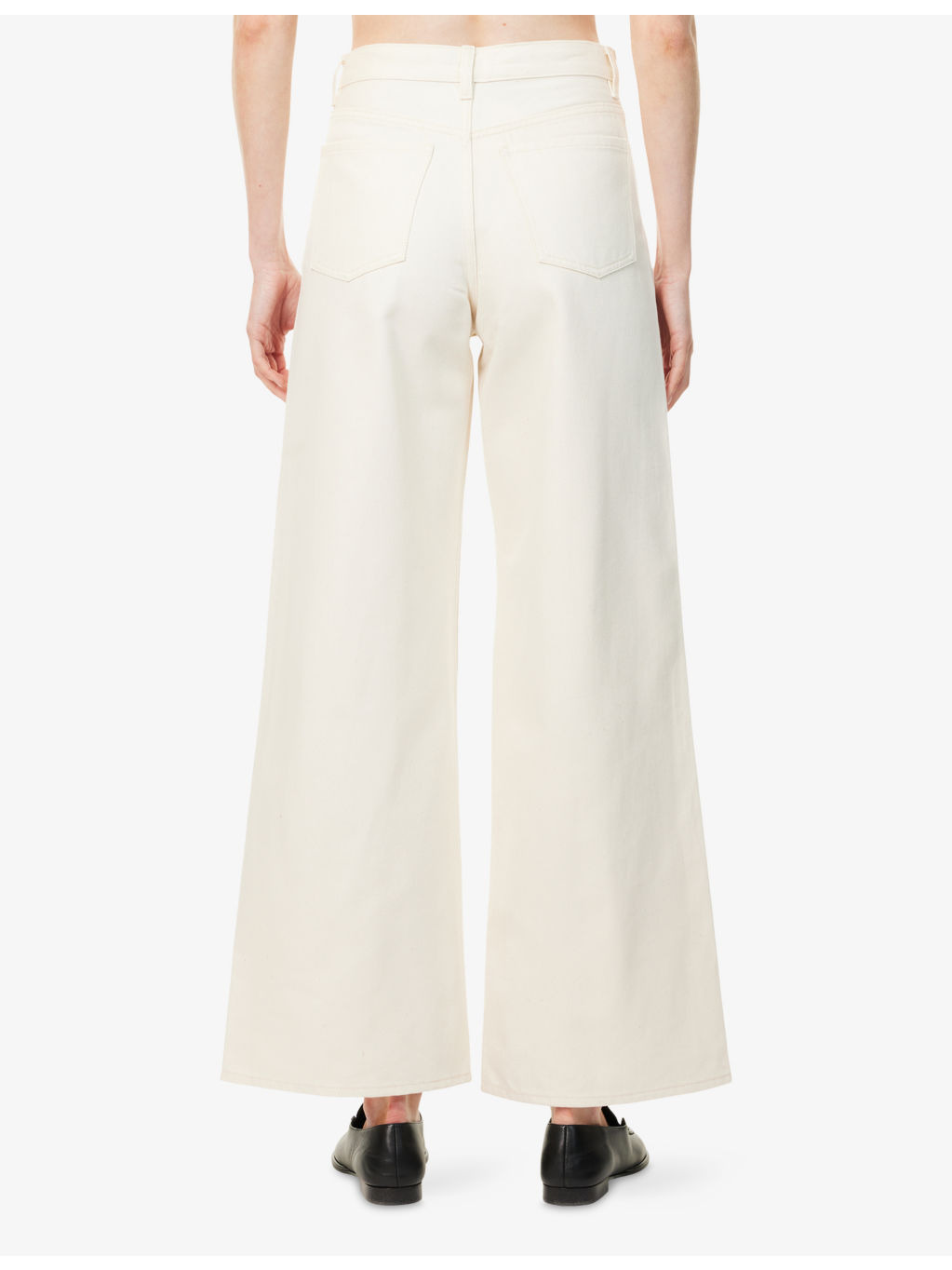 HW Wide-Leg Denim-Blend Jeans - 4