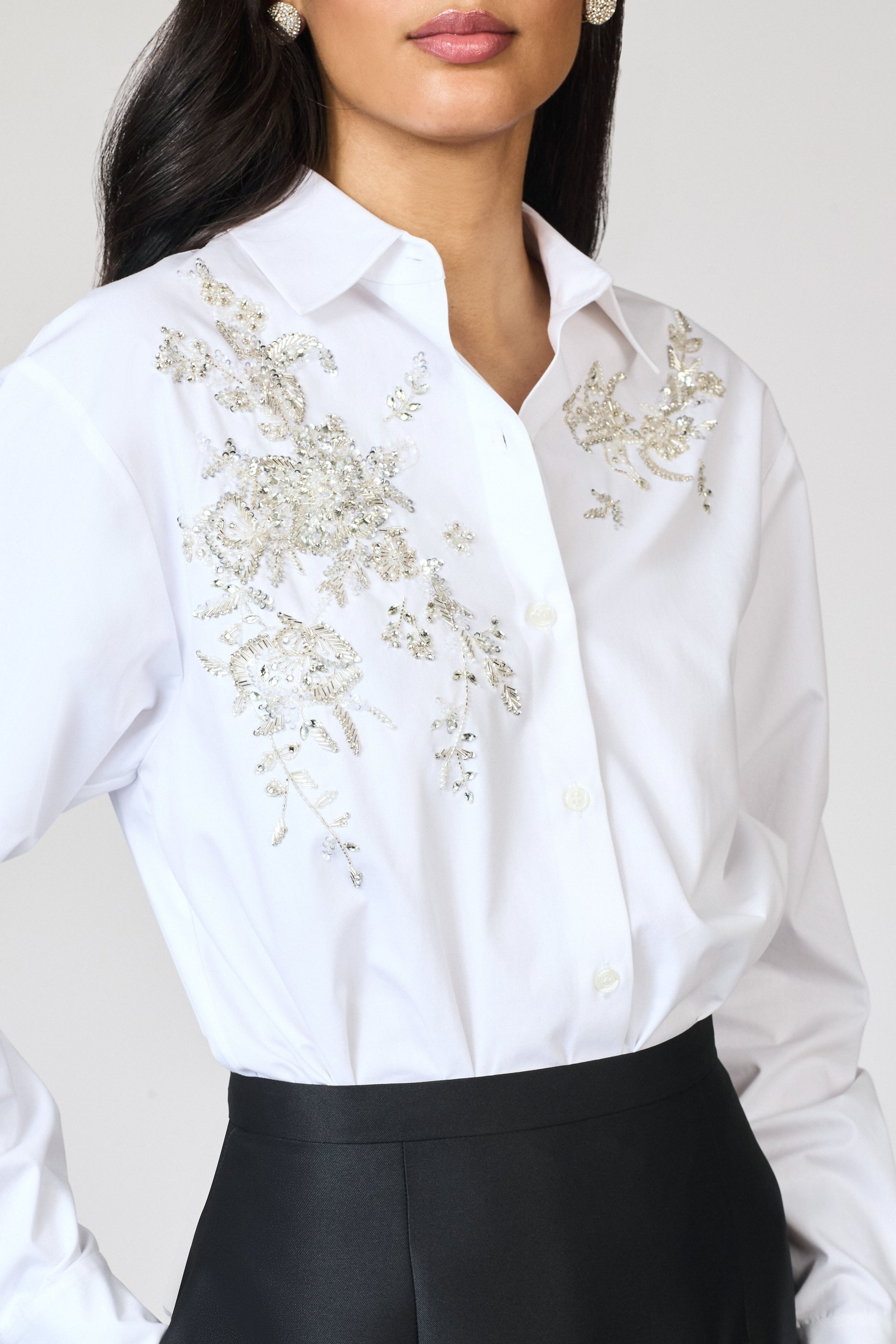 EMBELLISHED TATIA TOP - WHITE - 4