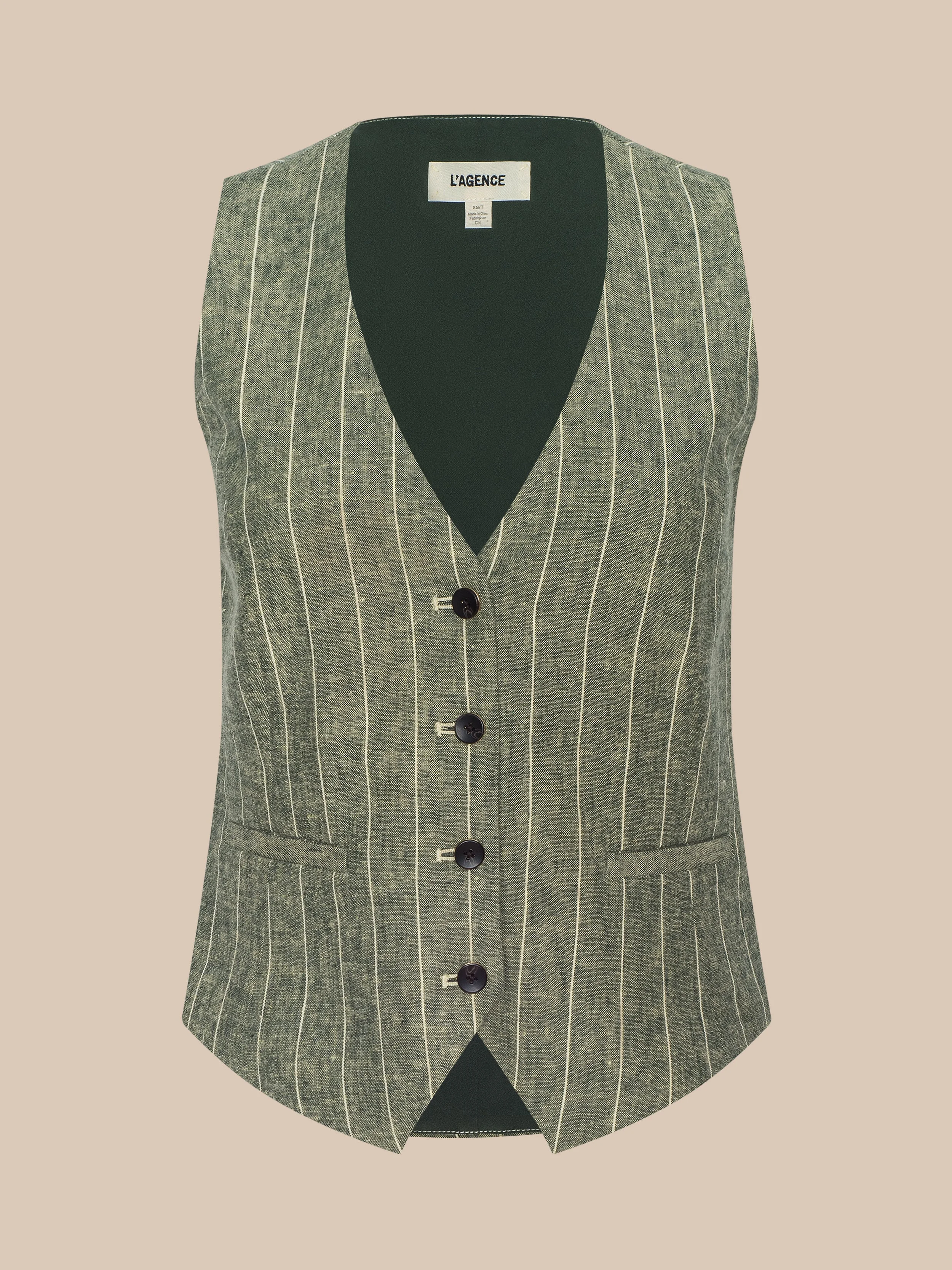 Drina Linen-Blend Vest - 1