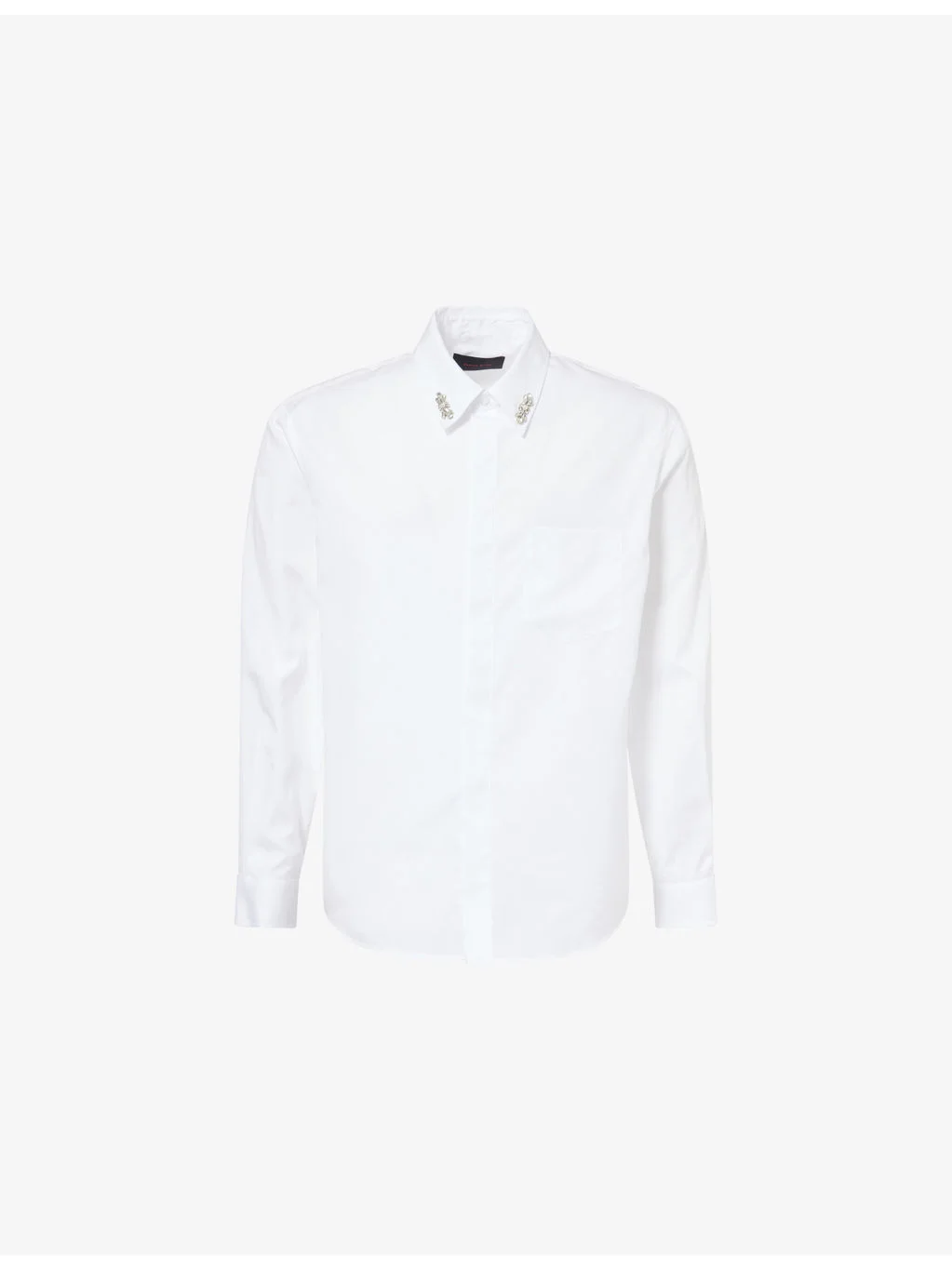 Crystal-Embellished Cotton Shirt - 1