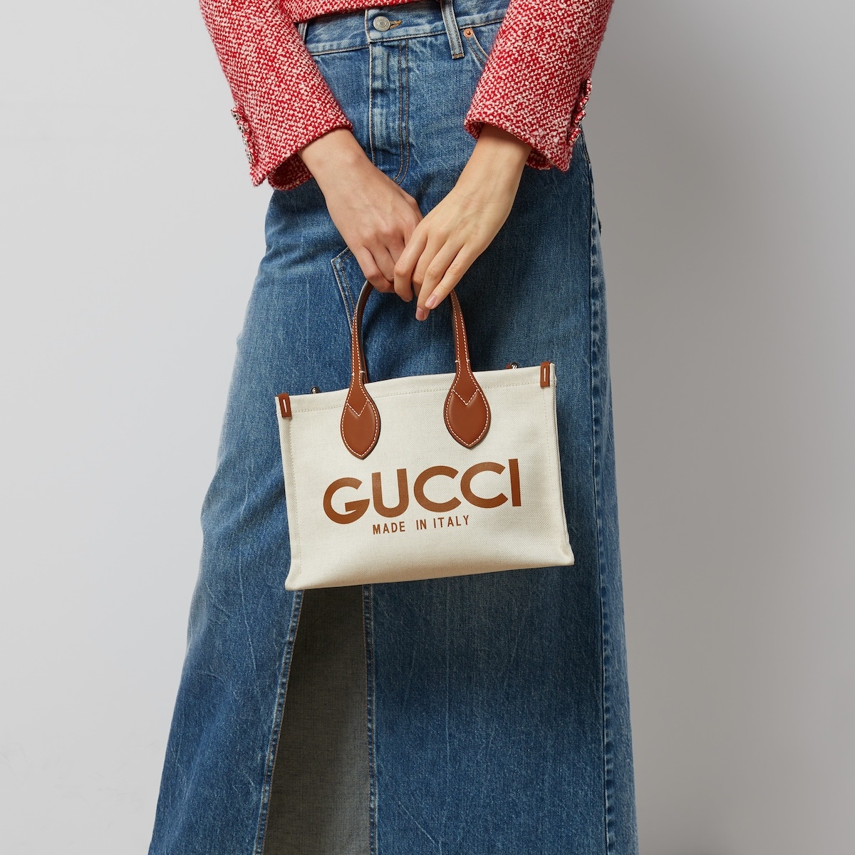 Mini tote bag with Gucci print - 3