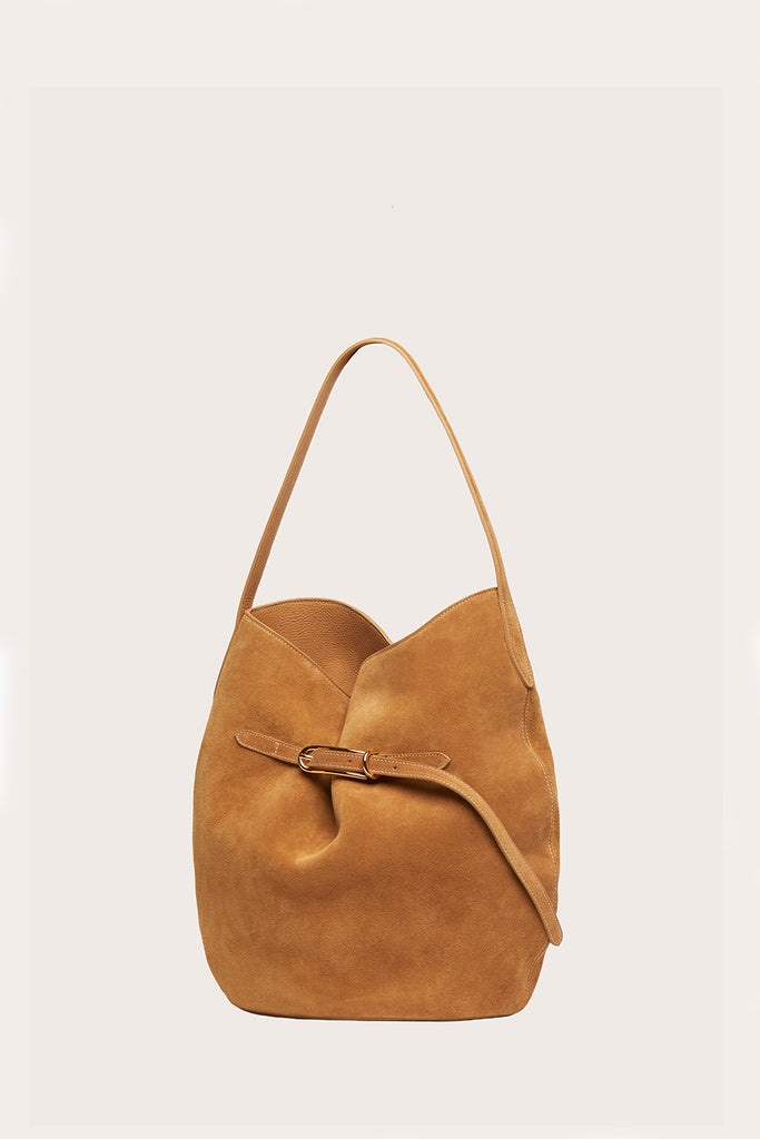 BELTED BUCKET BAG LARGE RHUM SUEDE - 3