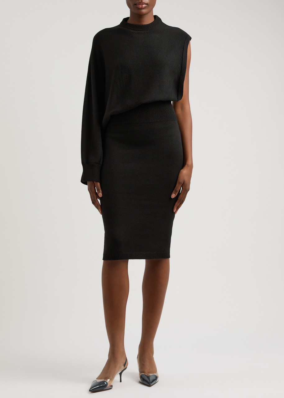 Alaïa One-shoulder Wool Jumper Dress - 2