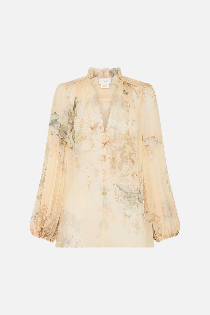FRILL COLLARED BLOUSE - 1
