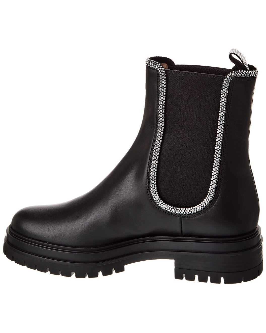Gianvito Rossi Crystal Chester Leather Boot - 2