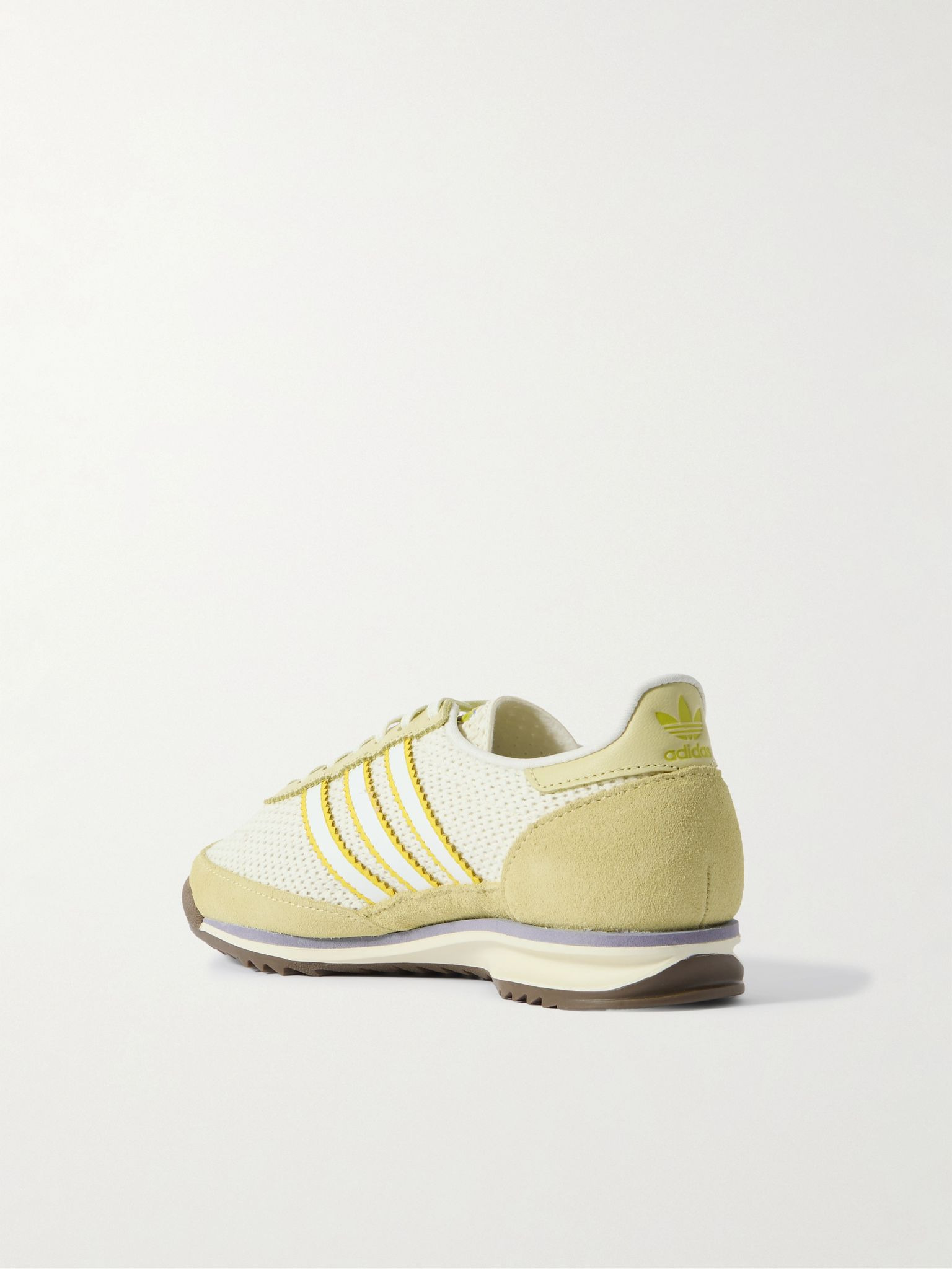 SL 72 OG suede and leather-trimmed mesh sneakers Yellow - 3