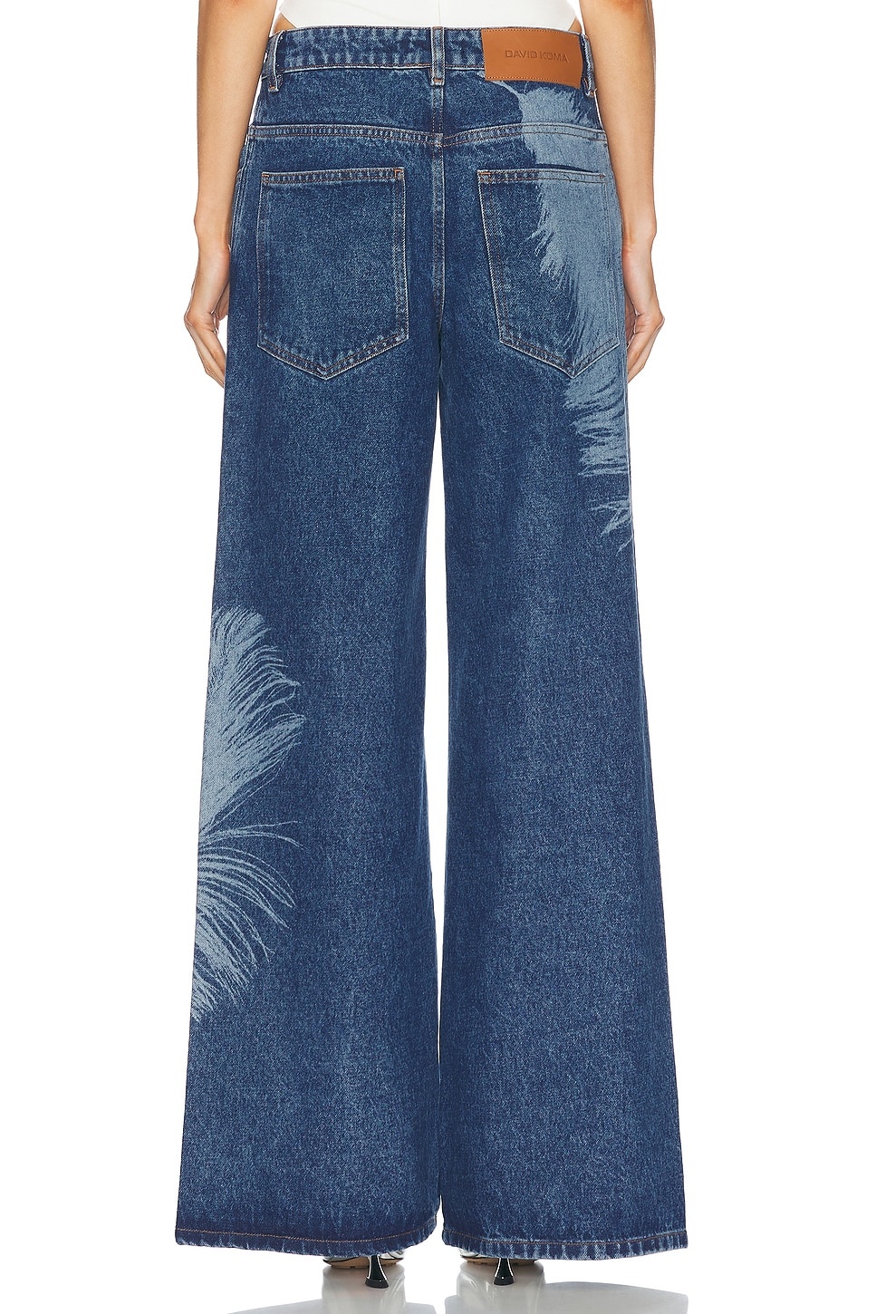 Feather Print Wide Leg - 4