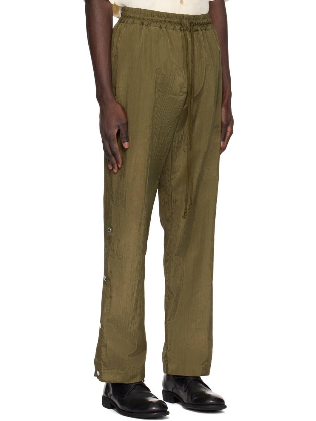 Khaki Press-Stud Track Pants - 2