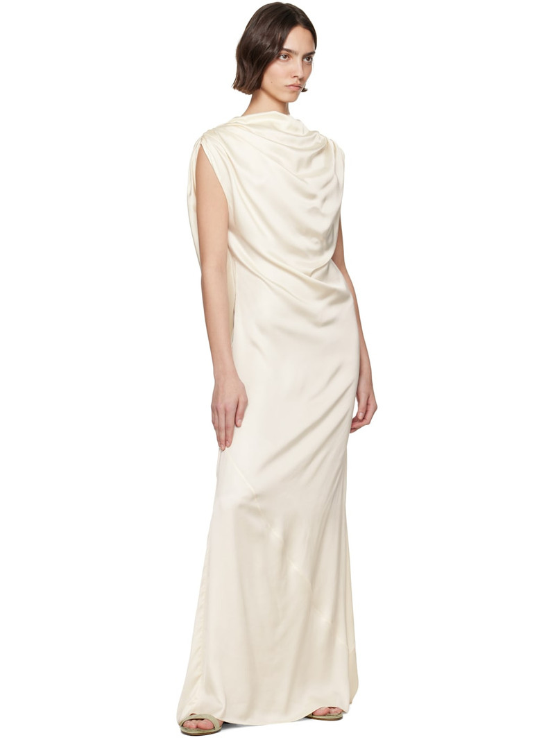 KALLMEYER Off-White Toma Draped Maxi Dress outlook