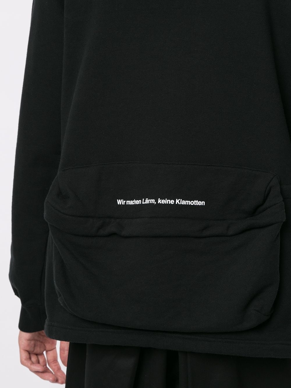 long-sleeved pouch pocket hoodie - 5