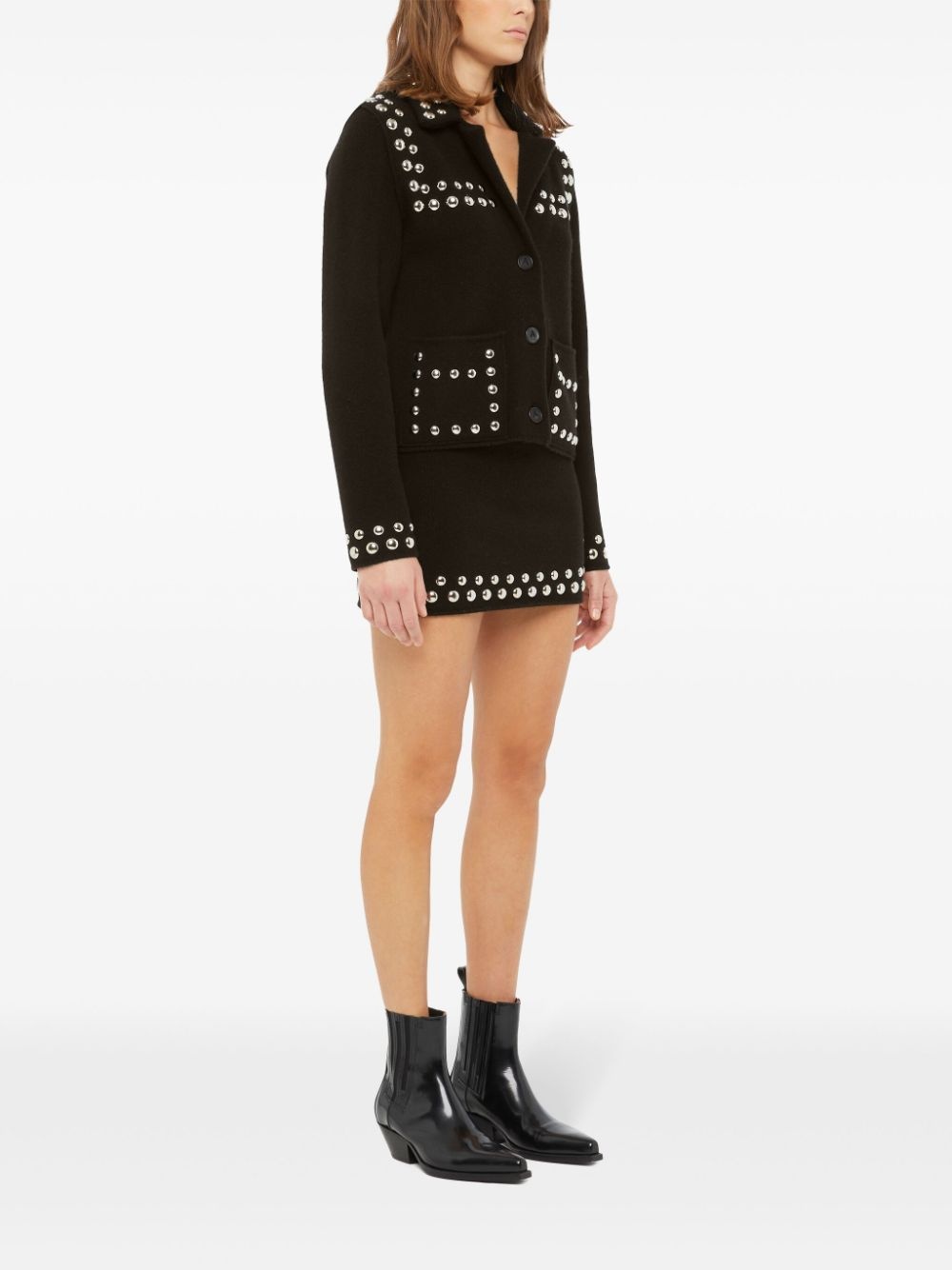 stud detailing jacket - 3