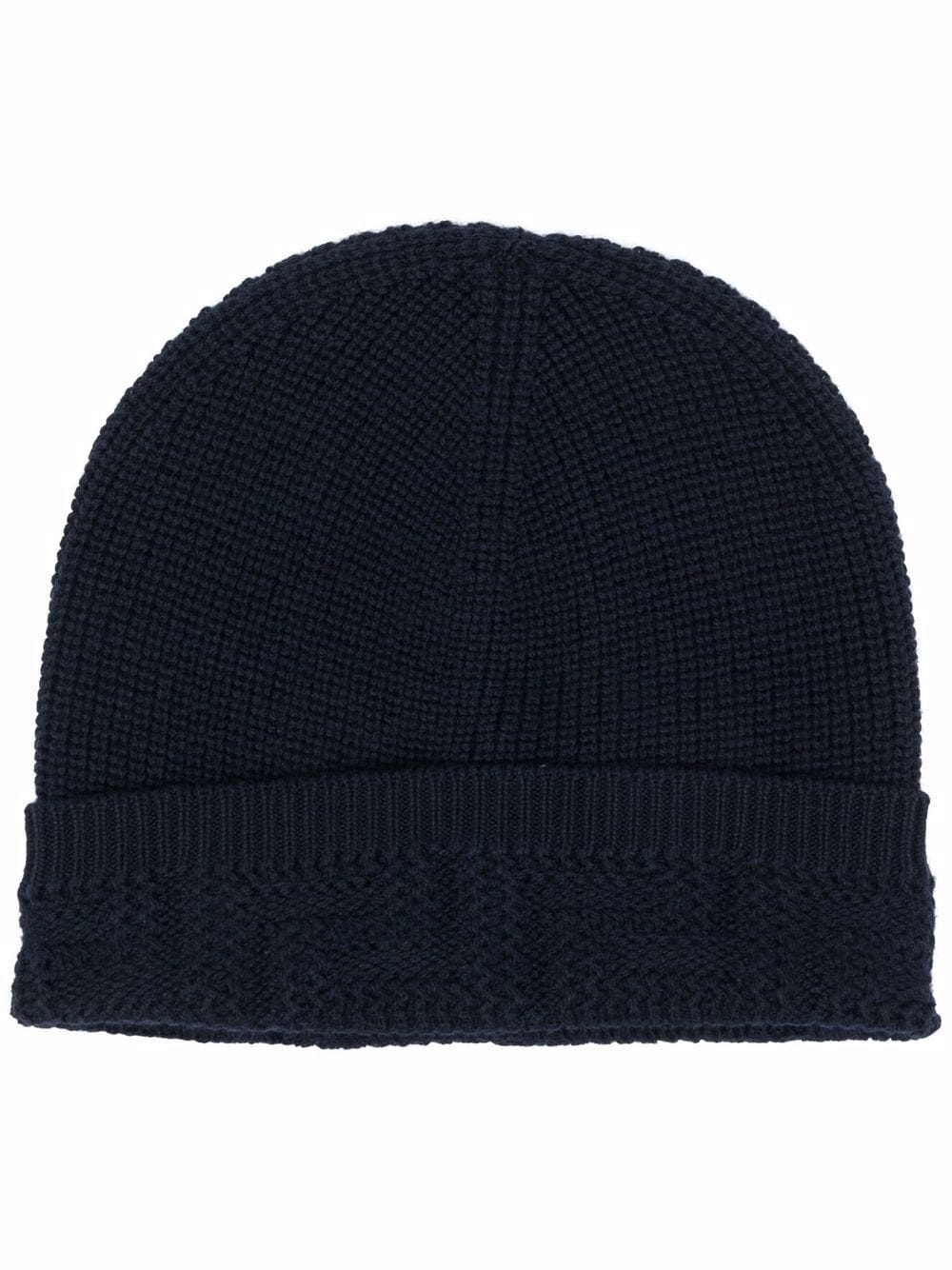 knitted beanie hat - 1