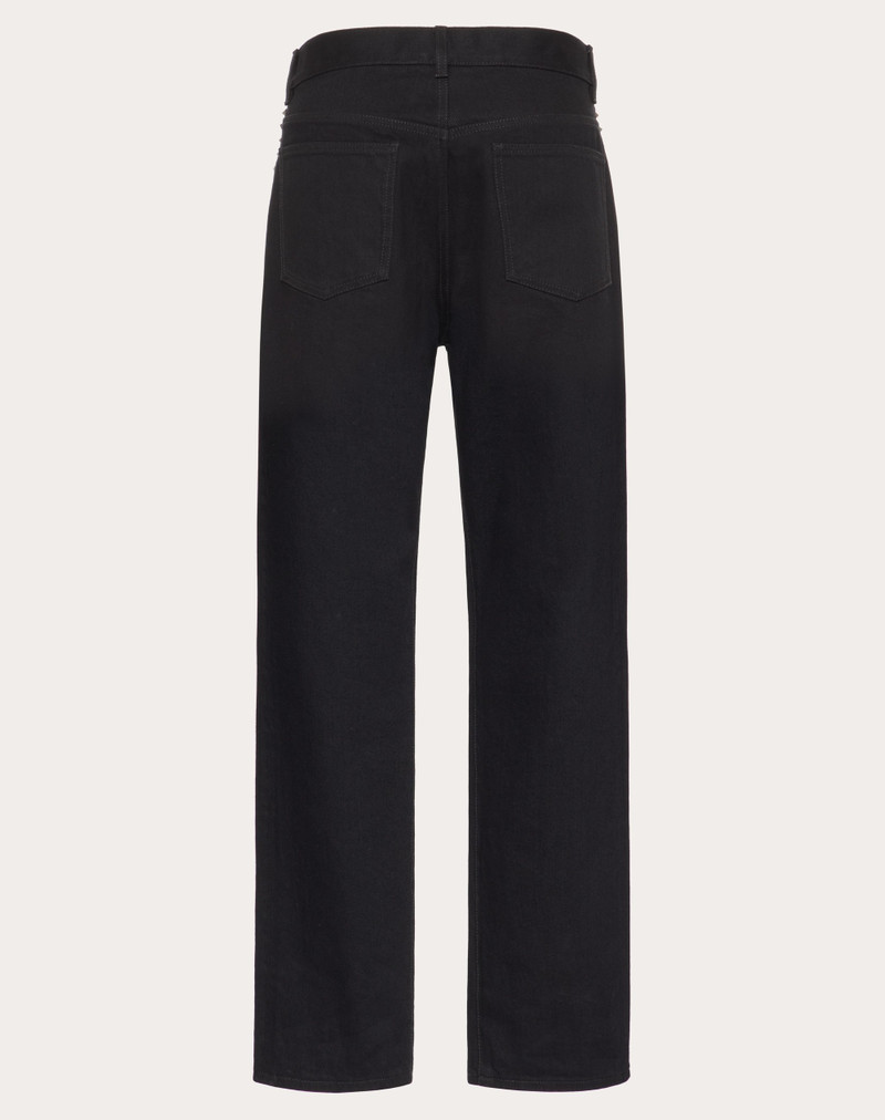 Valentino DENIM PANTS WITH BLACK UNTITLED STUDS outlook