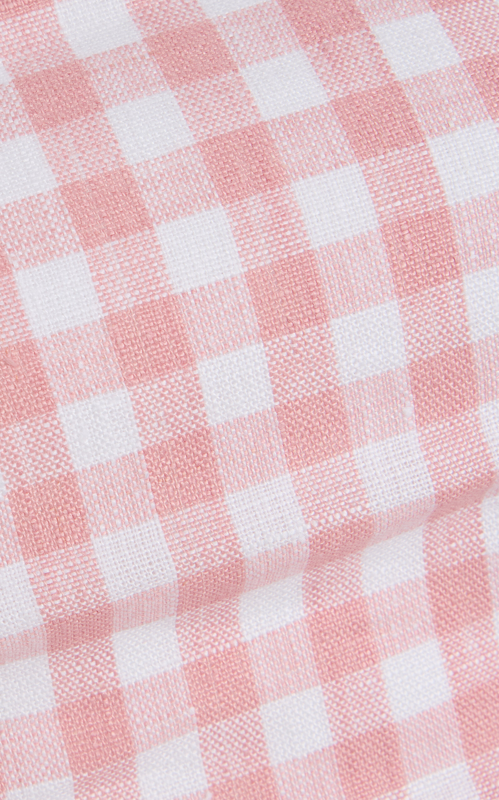 Exclusive Riviera Paige Gingham Linen Crop Top pink - 6