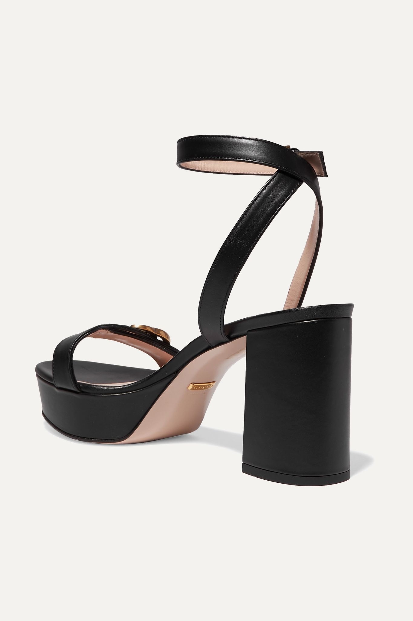 Marmont logo-embellished leather platform sandals - 4