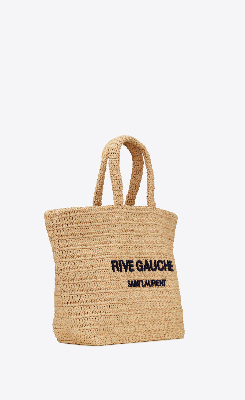 rive gauche supple tote bag in raffia crochet 5