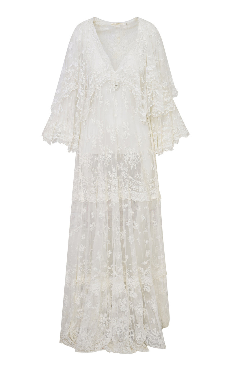 Roylan Sheer Maxi Dress white 1