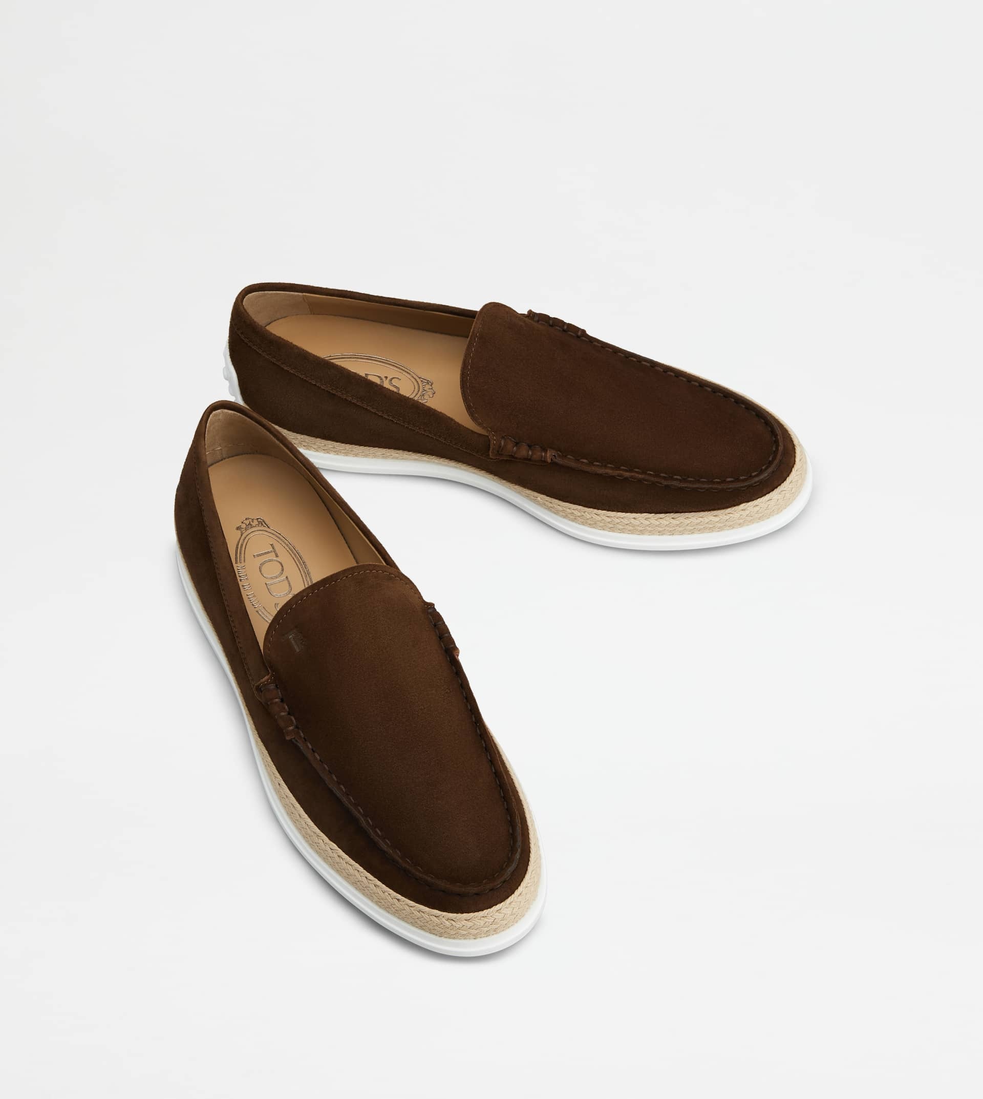 SLIP-ONS IN SUEDE - BROWN - 3