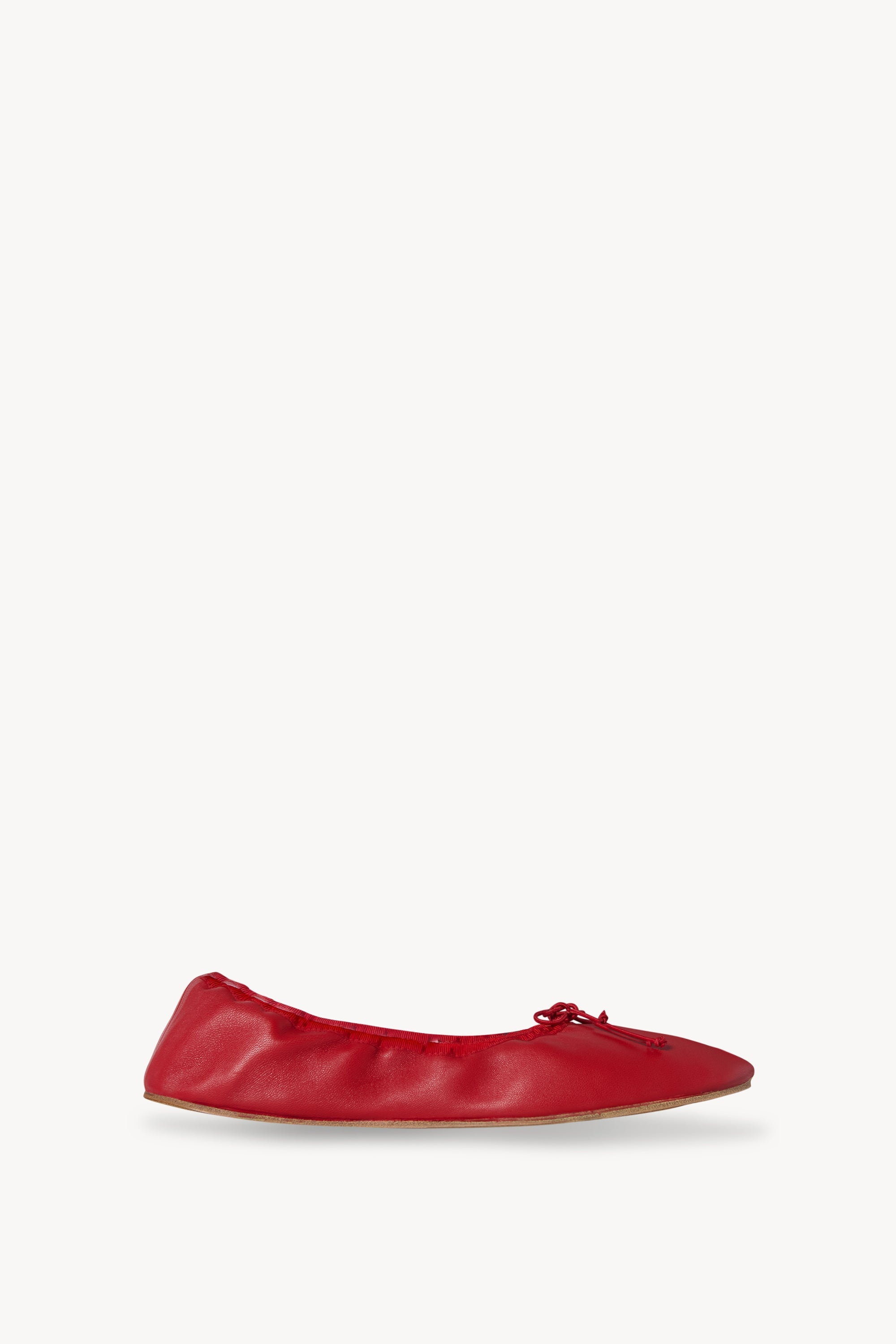 Round Ballet Flat in Leather - 1