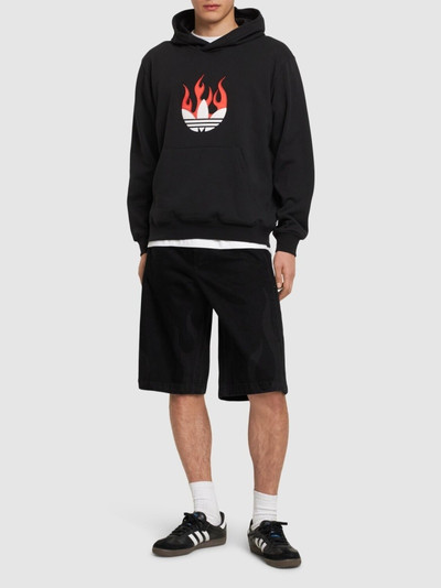 adidas Originals Flames cotton hoodie outlook