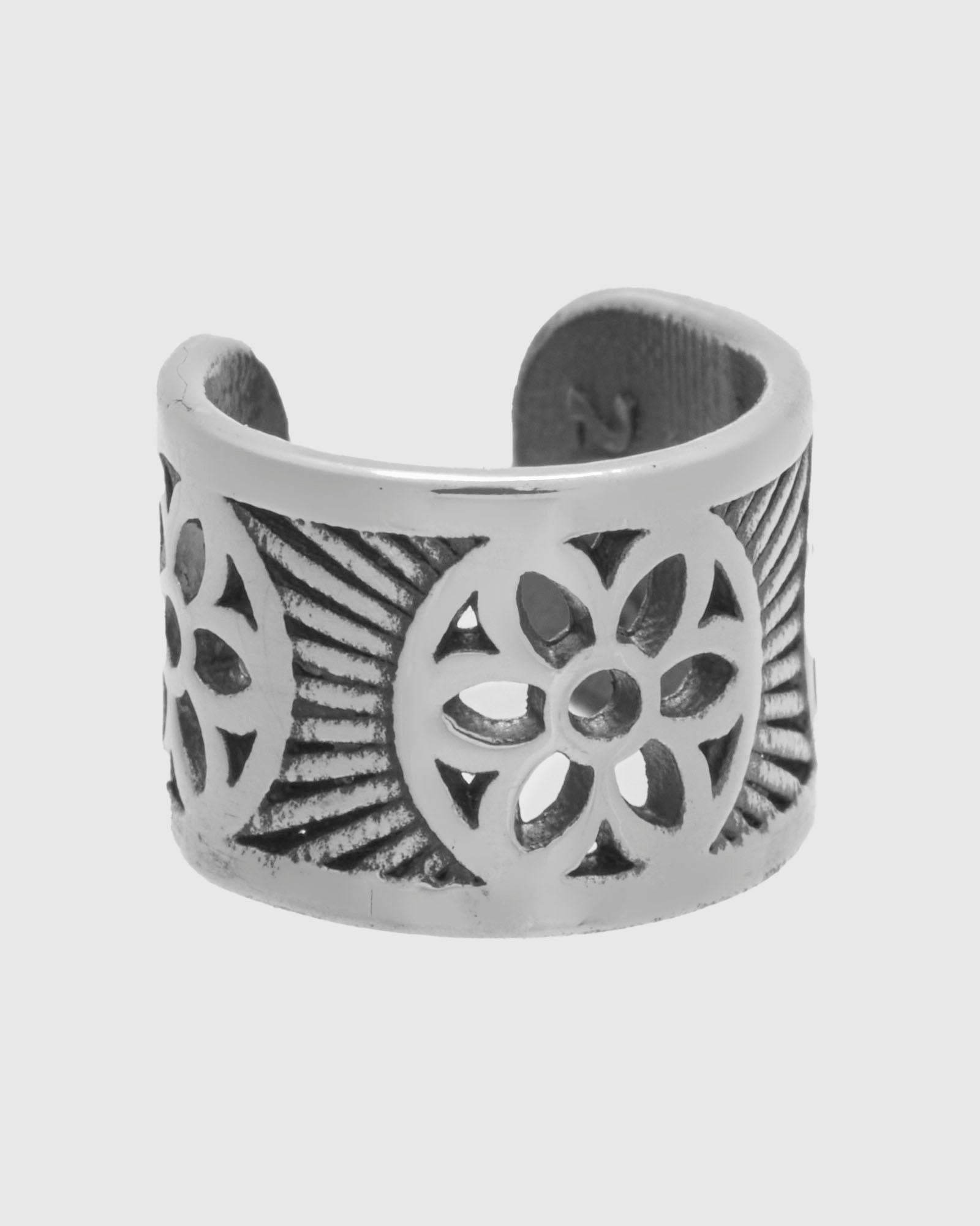 Ear Cuff Rosette Burst in Sterling Silver - 4