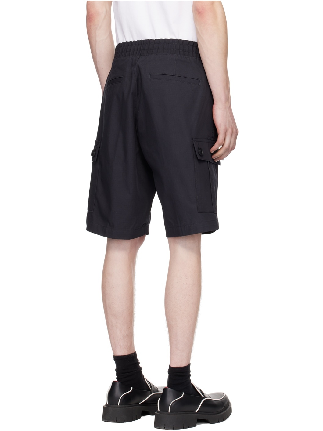 Black Drawstring Shorts - 3