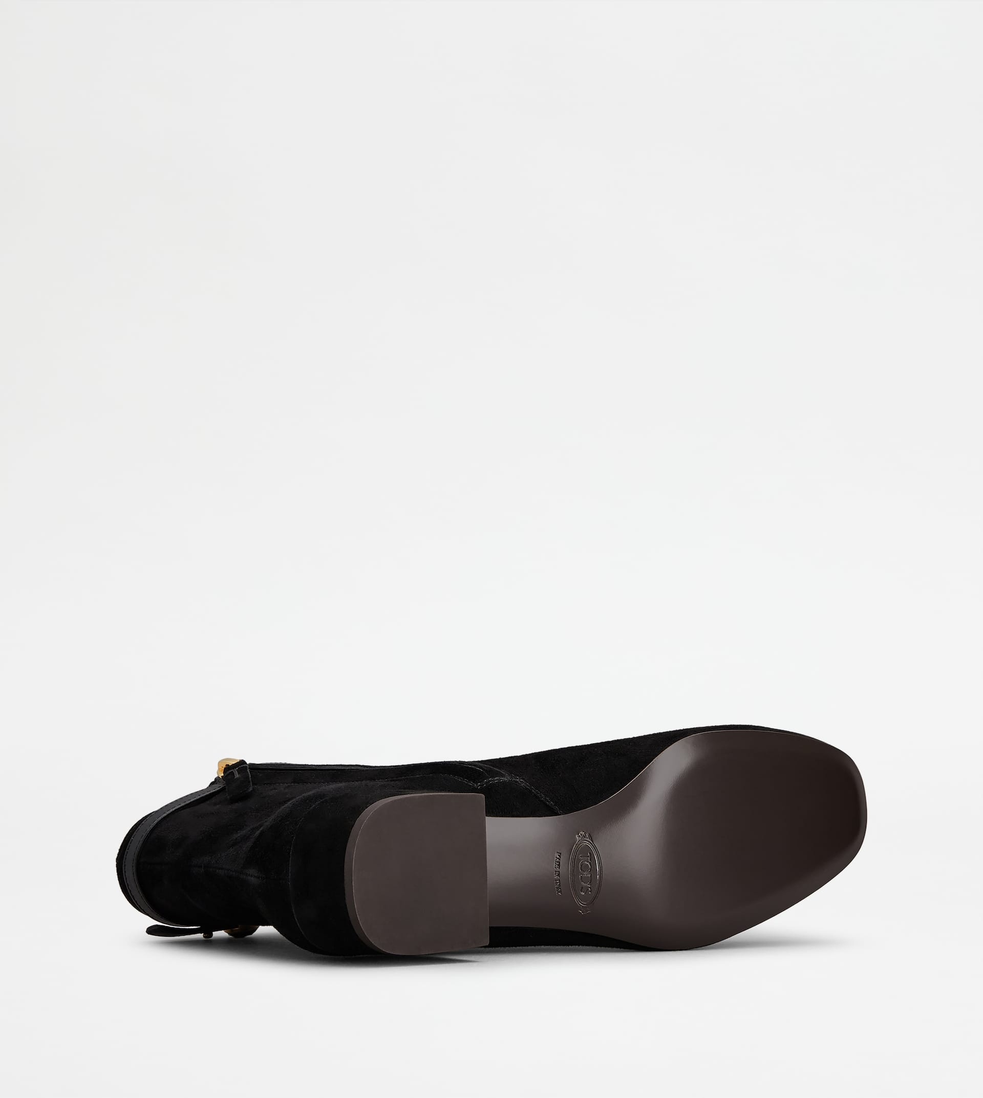 ANKLE BOOTS IN SUEDE - BLACK - 4