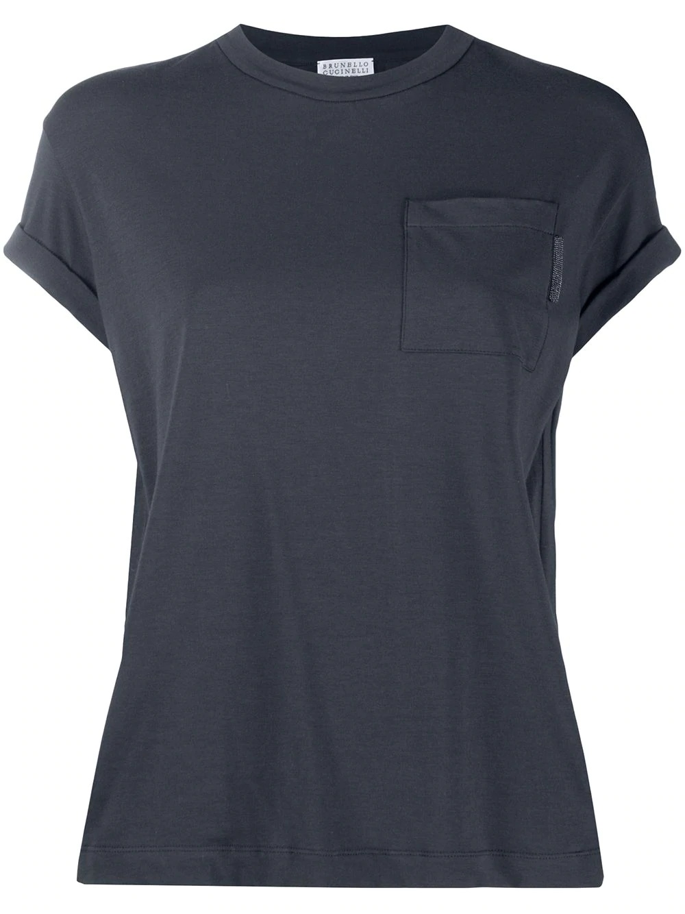 rolled sleeve T-shirt - 1