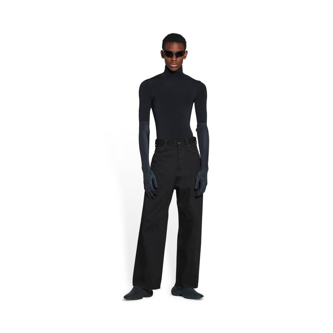 Men's Large Baggy Pants in Black - 2