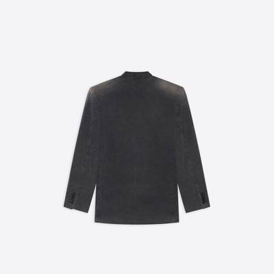 BALENCIAGA Slim Worn-out Jacket in Black outlook