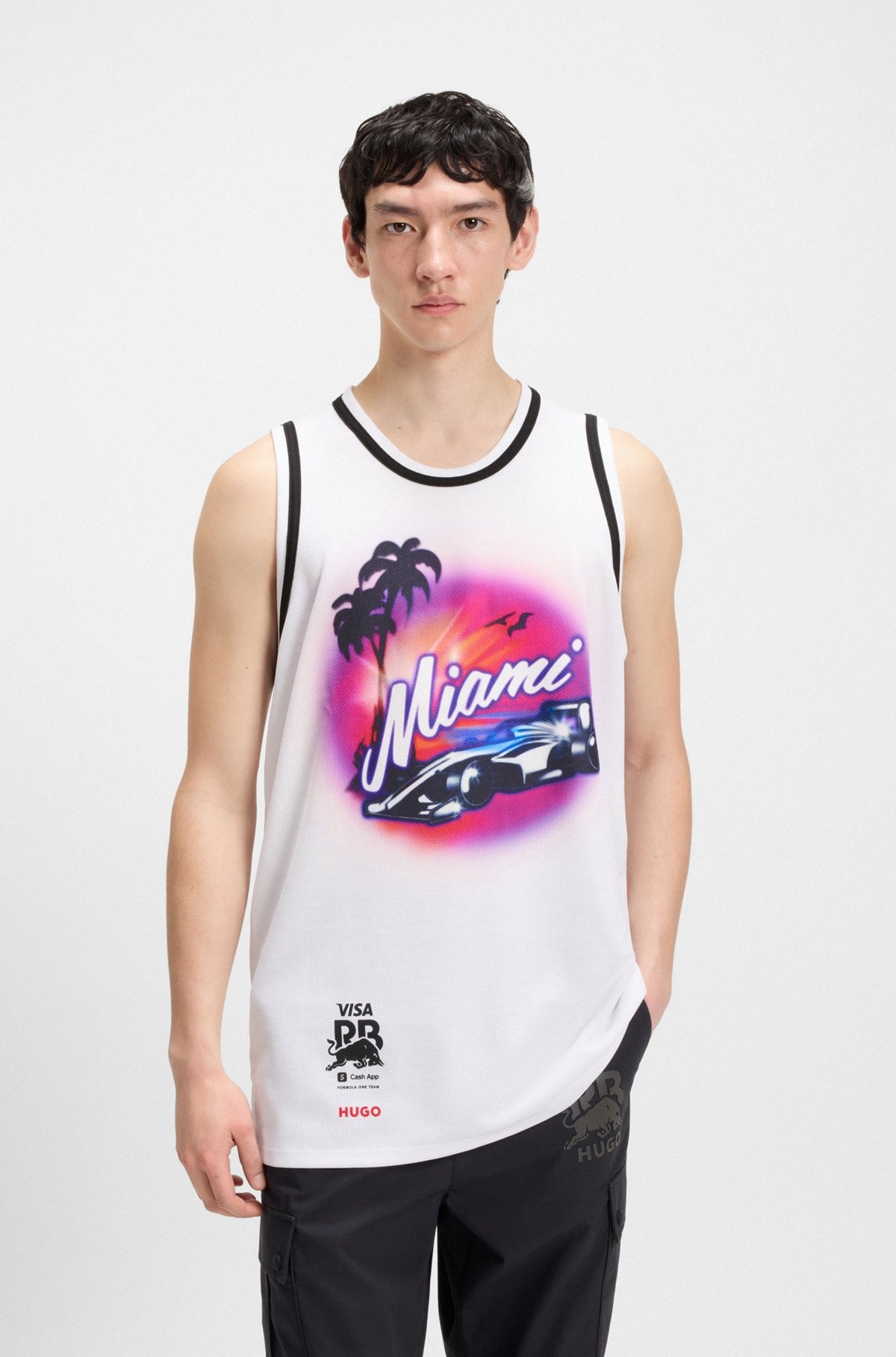 HUGO X VCARB FANWEAR TANK TOP WITH MIAMI ARTWORK - 2