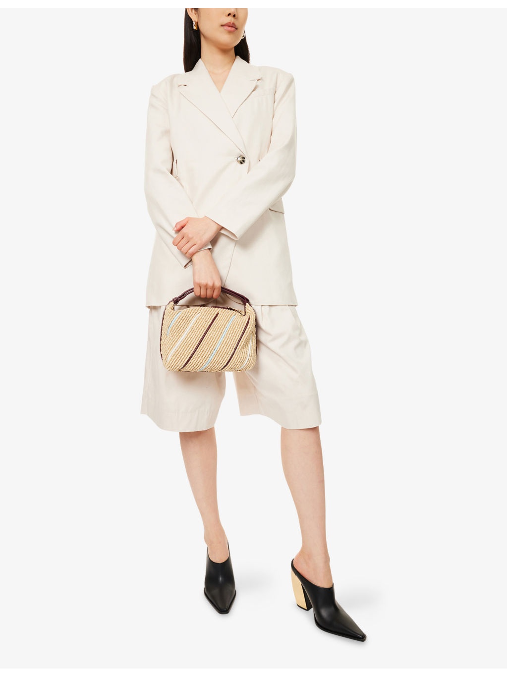 Wallace Mini Raffia Shoulder Bag - 2