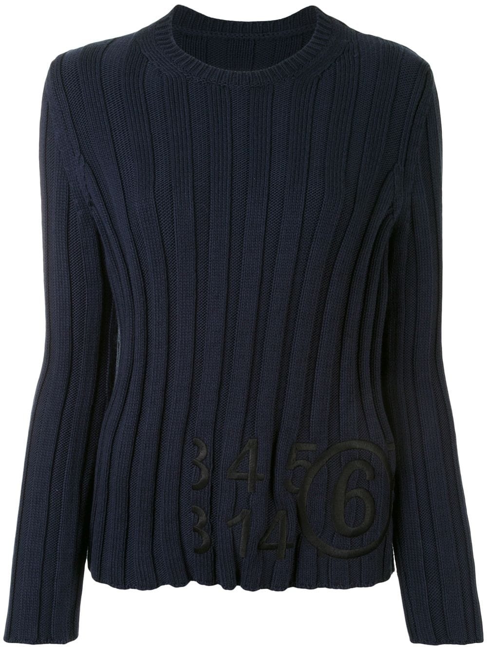 logo ribbed knit jumper - 1