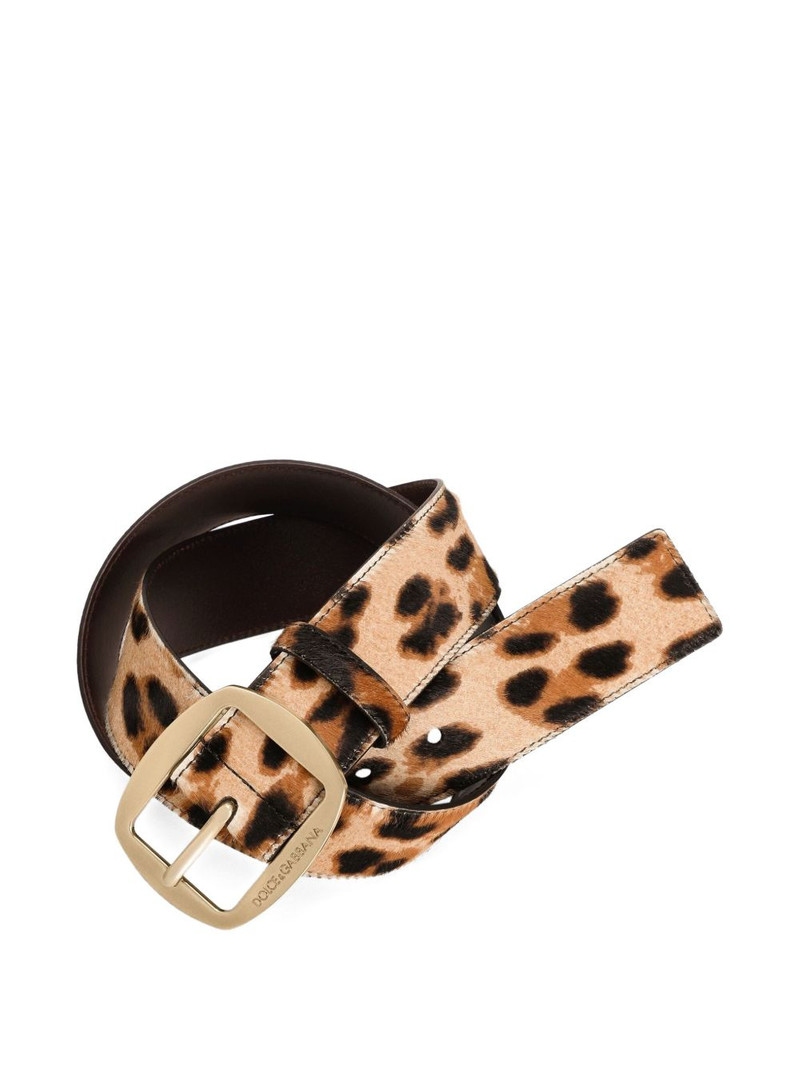 Dolce & Gabbana leopard-print buckle belt outlook